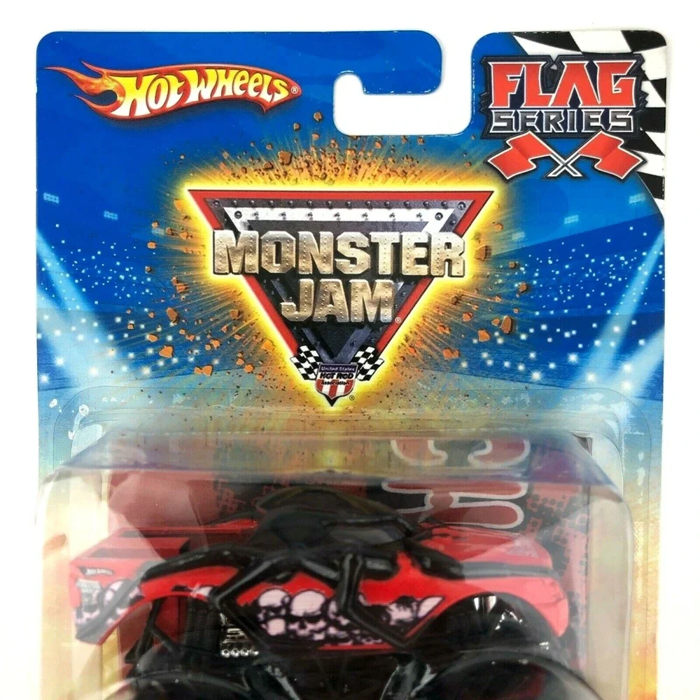 Hot Wheels Monster Jam Truck Arachnaphobia 4x4 Red Die Cast 1/64 Flag Series #27